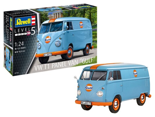 Збірна модель 1/24 Автомобіль Volkswagen T1 &quot;Gulf Decoration&quot; Revell 07726 детальное изображение Автомобили 1/24 Автомобили