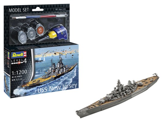 Стартовий набір 1/1200 Лінкор USS New Jersey Revell 65183 детальное изображение Флот 1/1200 Флот