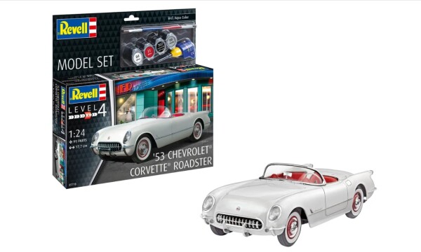 Стартовий набір 1/24 Автомобіль Chevrolet Corvette Roadster Revell 67718 детальное изображение Автомобили 1/24 Автомобили