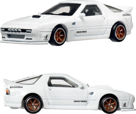 Collectible Model Hot Wheels Premium Mazda Mazdaspeed Miata &amp; Mazda RX7 Pandem HBL96 детальное изображение Hot Wheels 