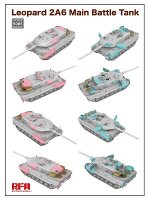 Збірна модель 1/35 Танк Leopard 2A6 RFM RM-5065 детальное изображение Бронетехника 1/35 Бронетехника