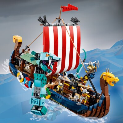 Конструктор LEGO Creator Корабль викингов и Мидгардский змей 31132 детальное изображение Creator Lego