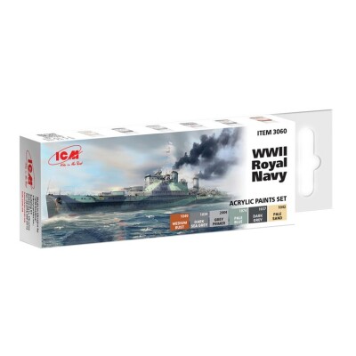 Set of acrylic paints for the Royal Navy 2SV ICM 3060 детальное изображение Наборы красок Краски