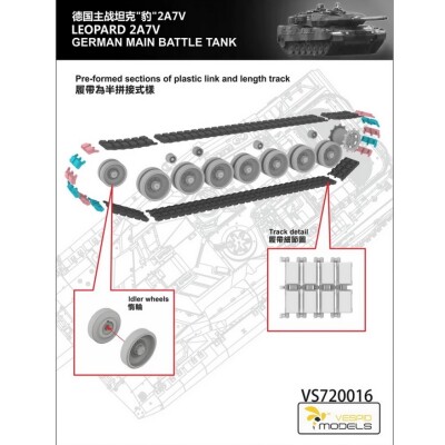 Збірна модель 1/72 Танк Леопард 2A7V Vespid Models VS720016 детальное изображение Бронетехника 1/72 Бронетехника