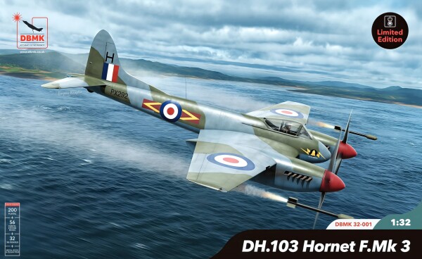 Збірна модель 1/32 Літак DH.103 Hornet F.Mk 3 DBMK Model Kits DBMK32001 детальное изображение Самолеты 1/32 Самолеты