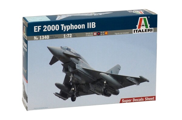 Збірна модель 1/72 літак Eurofighter 2000 Typhoon (двомісний) Italeri 1340 детальное изображение Самолеты 1/72 Самолеты