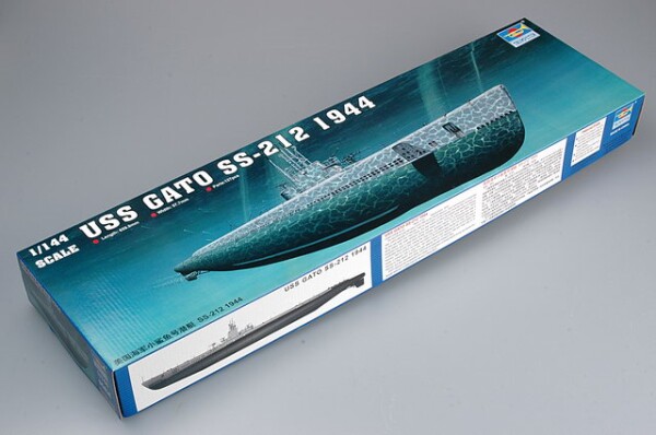 Сборная модель 1/144 Подводная лодка USS Гато SS-212, 1944 г. Трумпетер 05906 детальное изображение Подводный флот Флот