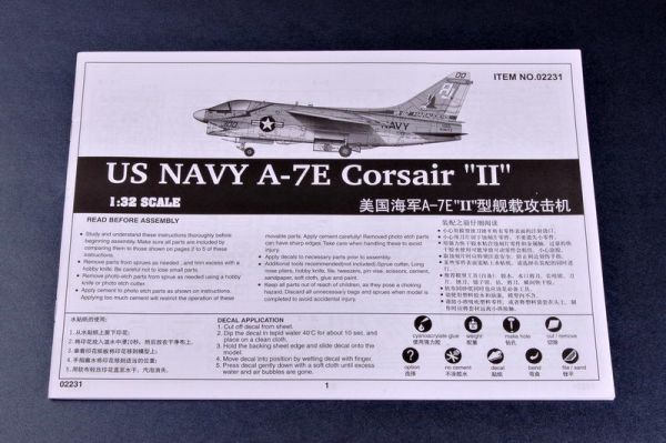 Збірна модель 1/32 Літак USS A-7E Corsair II Trumpeter 02231 детальное изображение Самолеты 1/32 Самолеты