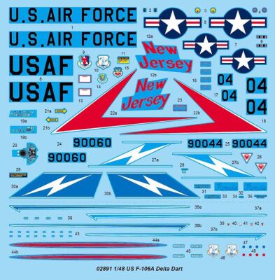 Збірна модель літака US F-106A Delta Dart детальное изображение Самолеты 1/48 Самолеты