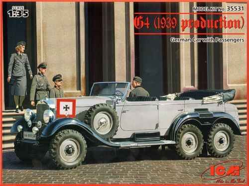 G4 (1939 production) with Passengers German Car + (4 figures) детальное изображение Автомобили 1/35 Автомобили