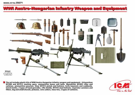 Вооружение и снаряжение пехоты Австро-Венгрии І МВ детальное изображение Наборы деталировки Афтермаркет