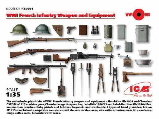 Оружие и снаряжение пехоты Франции І МВ детальное изображение Наборы деталировки Афтермаркет