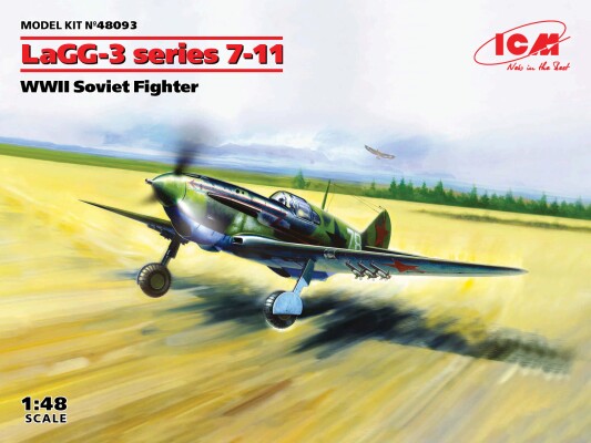 Сборная модель 1/48 Самолет ЛаГГ-3 серии 7-11 ICM 48093 детальное изображение Самолеты 1/48 Самолеты