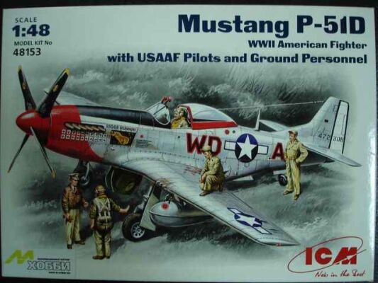 Mustang P-51D with USAAF Pilots and Ground Personnel детальное изображение Самолеты 1/48 Самолеты