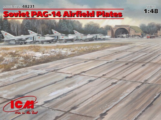 Набір 1/48 Радянські аеродромні плити ПАГ-14 (32 шт.) ICM 48231 детальное изображение Наборы деталировки Афтермаркет