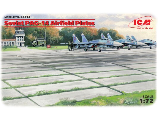 Сборная модель 1/72 Советские аэродромные плиты ПАГ-14 (32 шт.) ICM 72214 детальное изображение Наборы деталировки Афтермаркет