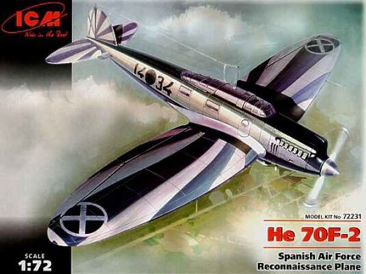 Хейнкель Не 70 F-2, самолёт-разведчик ВВС Испании детальное изображение Самолеты 1/72 Самолеты