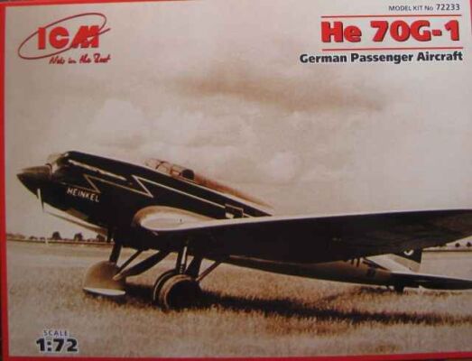 Хейнкель Не 70 G-1 Німецький пасажирський літак детальное изображение Самолеты 1/72 Самолеты