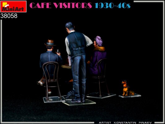 Сборная модель 1/35 Фигуры Посетители кафе 1930-40-х годов Miniart 38058 детальное изображение Фигуры 1/35 Фигуры