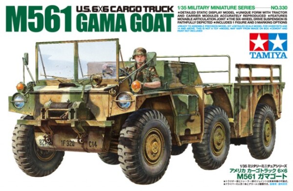 Збірна модель 1/35 Вантажний автомобіль M561 Gama Goat, США, 6x6 Tamiya 35330 детальное изображение Автомобили 1/35 Автомобили