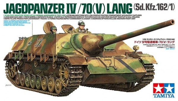 Збірна модель 1/35 Танк Jagdpanzer IV/70 (V) Lang (Sd.Kfz.162/1) Tamiya 35340 детальное изображение Бронетехника 1/35 Бронетехника