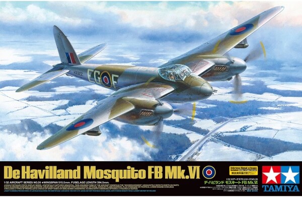 Сборная модель 1/32 Самолет De Havilland Mosquito FB Mk.VI Tamiya 60326 детальное изображение Самолеты 1/32 Самолеты