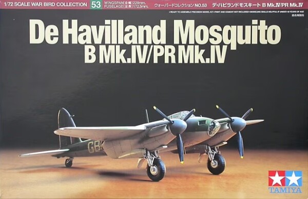 Сборная модель 1/72 Самолет De Havilland Mosquito B Mk.IV/PR Mk.IV Tamiya 60753 детальное изображение Самолеты 1/72 Самолеты