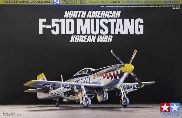 Збірна модель 1/72 Літак Північноамериканський винищувач F-51D Mustang часів Корейської війни Tamiya 60754 детальное изображение Самолеты 1/72 Самолеты