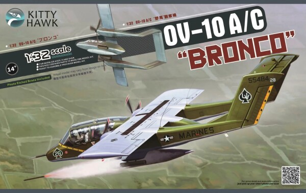 Сборная модель 1/32 Самолет OV-10A/C Bronco Zimi 32004 детальное изображение Самолеты 1/32 Самолеты