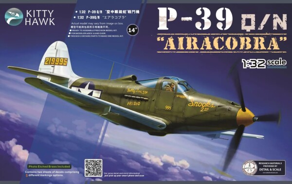 Сборная модель 1/32 Самолет P-39Q Air Cobra Zimi 32013 детальное изображение Самолеты 1/32 Самолеты