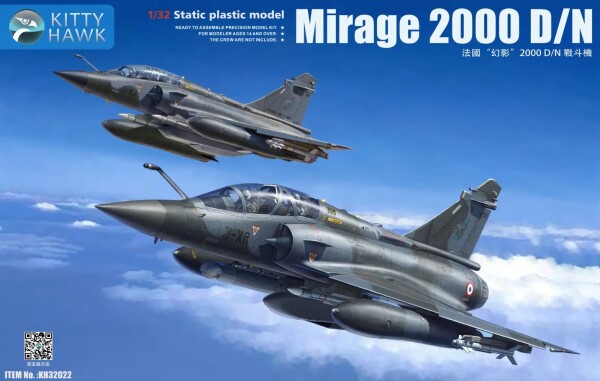 Збірна модель 1/32 Літак Mirage 2000 D/N Zimi 32022 детальное изображение Самолеты 1/32 Самолеты