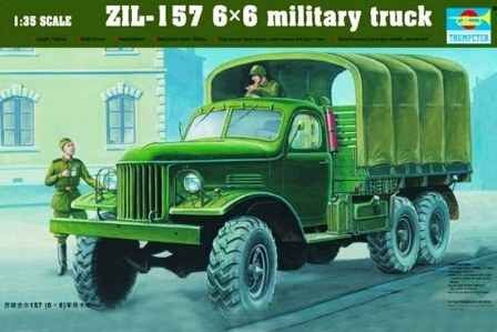Збірна модель військової вантажівки ЗІЛ-157 6Х6 детальное изображение Автомобили 1/35 Автомобили