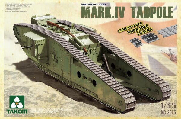 WWI Heavy Battle Tank Mark IV Male Tadpole w/Rear mortar детальное изображение Бронетехника 1/35 Бронетехника