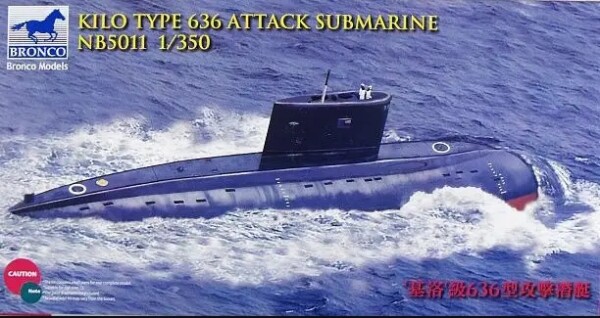 Сборная модель 1/350 Ударная подводная лодка типа 636 «Кило» Бронко NB5011 детальное изображение Подводный флот Флот