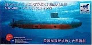 Збірна модель ударного підводного човна USS SSN Sea-Wolf детальное изображение Флот 1/350 Флот
