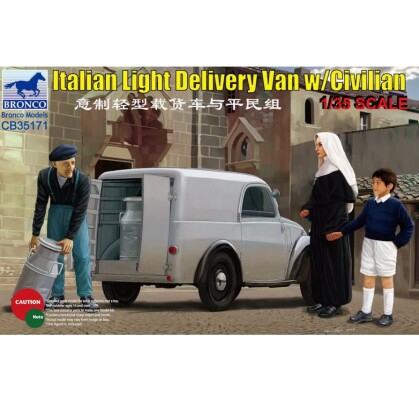 Scale model 1/35 Italian light van with civilian figures Bronco 35171 детальное изображение Автомобили 1/35 Автомобили