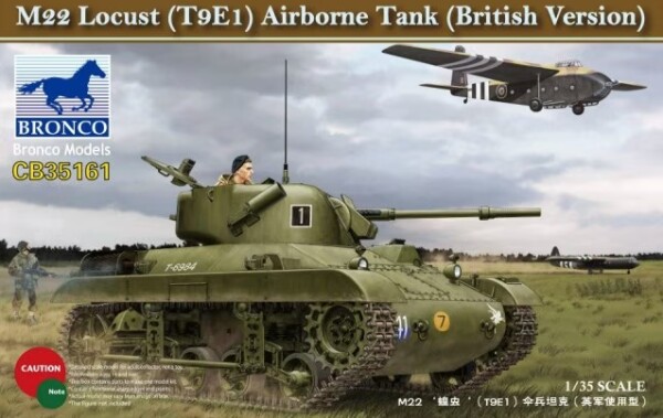 Сборная модель 1/35 Танк M22 Locust (T9E1) Airborne Tank (British Version) Bronco 35161 детальное изображение Бронетехника 1/35 Бронетехника