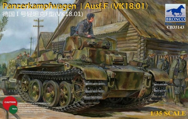 Сборная модель 1/35 немецкий легкий танк Pz.Kpfw.I Ausf.F (VK18.01) Bronco 35143 детальное изображение Бронетехника 1/35 Бронетехника