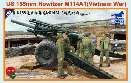 Scale model 1/35 American 155mm howitzer M114A1 (Vietnam War) Bronco 35102 детальное изображение Артиллерия 1/35 Артиллерия