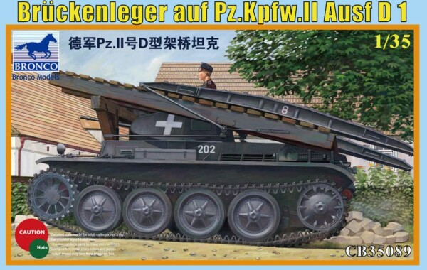 Сборная модель 1/35 мостоукладчик на Pz.Kpfw. II версия D1 Бронко 35089 детальное изображение Бронетехника 1/35 Бронетехника