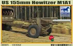 Assembled model of the American gun M1A1 155mm Howitzer детальное изображение Артиллерия 1/35 Артиллерия