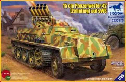 Assembled model of the German self-propelled half-track machine Panzerwerfer 42 (Zehnling) auf sWS детальное изображение Бронетехника 1/35 Бронетехника