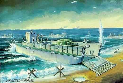 Американський десантний корабель друга світова війна ВМС США LCM(3) детальное изображение Флот 1/144 Флот