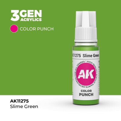 Акрилова фарба SLIME GREEN - COLOR PUNCH / ЗЕЛЕНИЙ СЛИЗ AK-interactive AK11275 детальное изображение General Color AK 3rd Generation
