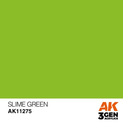 Акриловая краска SLIME GREEN – COLOR PUNCH / ЗЕЛЕНАЯ СЛИЗЬ АК-интерактив AK11275 детальное изображение General Color AK 3rd Generation