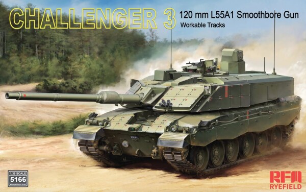 Збірна модель 1/35 Танк Challenger 3 L55A1 з гладкоствольною зброєю калібру 120 мм RFM RM-5166 детальное изображение Бронетехника 1/35 Бронетехника