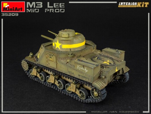 Збірна модель 1/35 Танк M3 Lee Mid Prod. з інтер'єром Miniart 35209 детальное изображение Бронетехника 1/35 Бронетехника