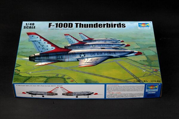 Збірна модель 1/48 Літак Thunderbird F-100D (Special Edition) Trumpeter 02822 детальное изображение Самолеты 1/48 Самолеты