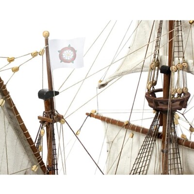 Scale wooden model 1/85 English galleon &quot;Golden Hind&quot; OcCre 12003 детальное изображение Корабли Модели из дерева