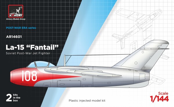 Сборная модель 1/144 Советский реактивный истребитель Ла-15 «Фантэйл» Armory Models Group 14601 детальное изображение Самолеты 1/144 Самолеты